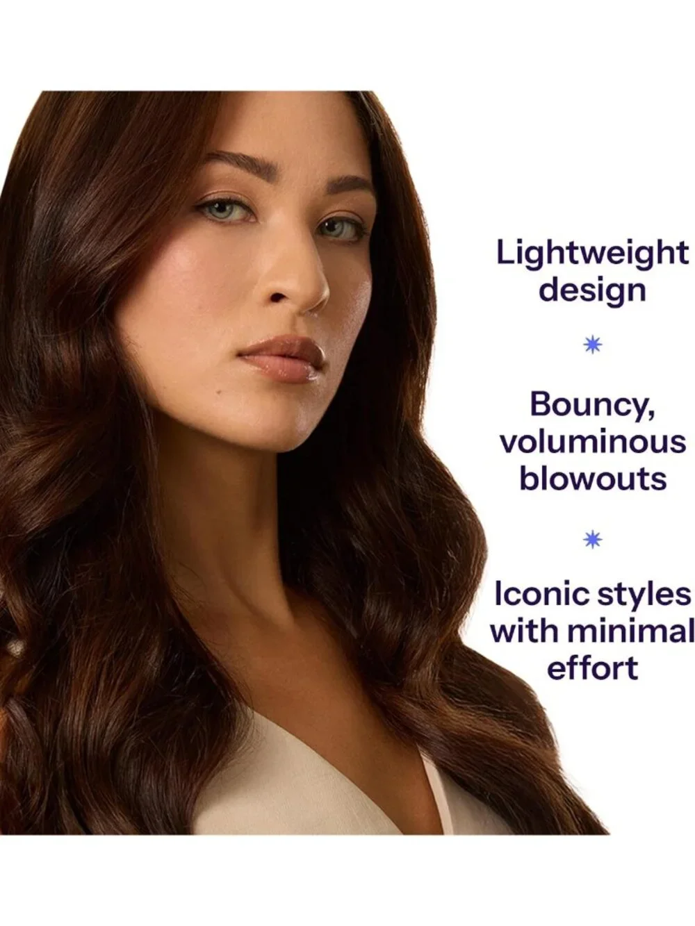 1.5” Hot Air Styling Brush - Lightweight, Frizz Control, 2 Heat/Speed Settings